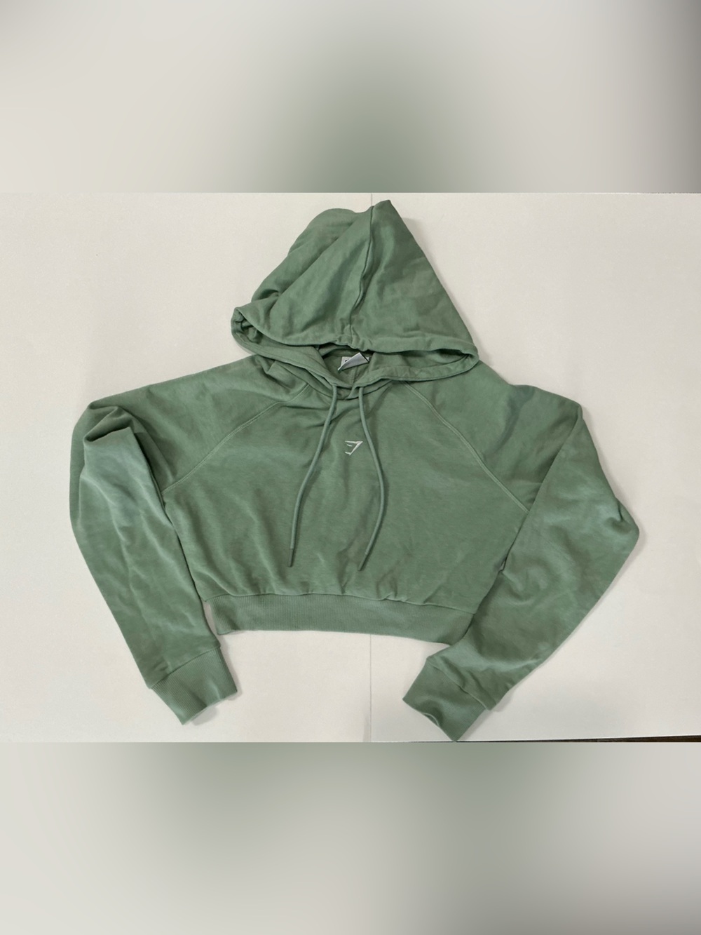 Gymshark Sage Green Pullover Hoodie with Drawstrings